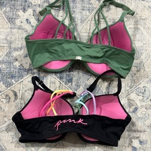 VS Pink strappy push-up bras